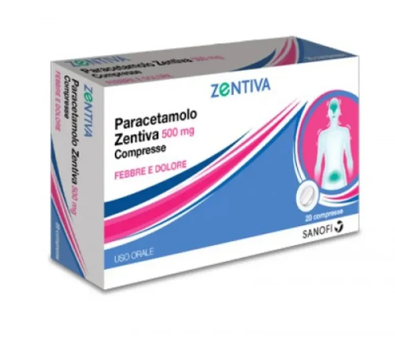 Paracetamolo Zentiva 500 mg Febbre e Dolori 20 Compresse