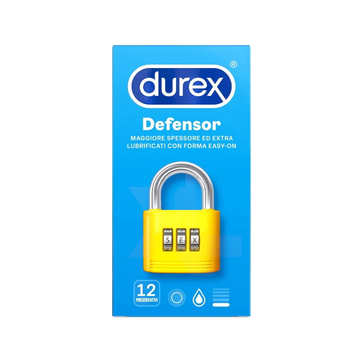 Durex Defensor Preservativi Lubrificati 12 Pezzi 