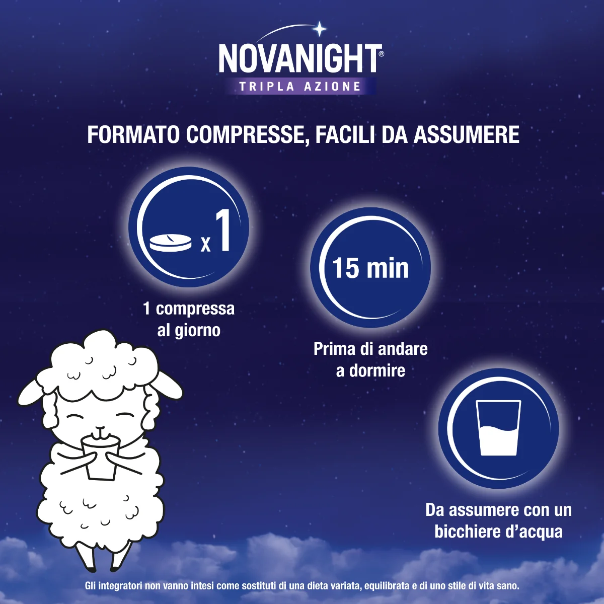 Novanight Bipacco 30 + 30 Compresse New Favorisce l'Addormentamento e la Qualità del Sonno