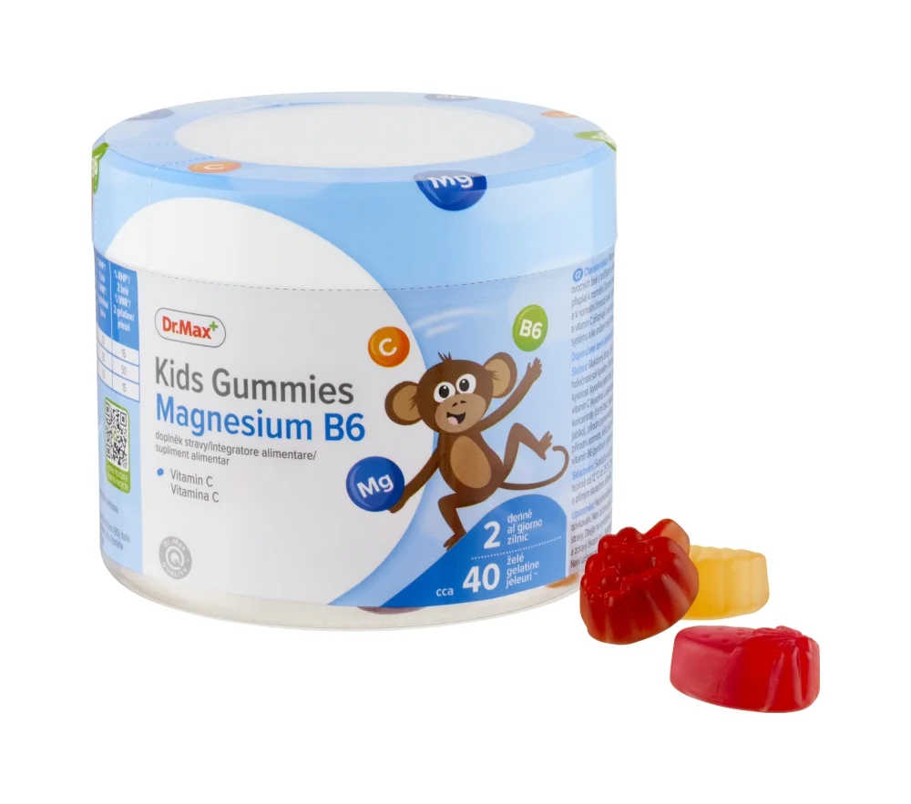 Dr. Max Kids Gummies di Magnesio + B6 180G Contro Stanchezza Fisica e Mentale Bambini