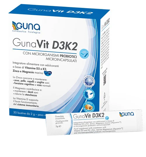 Gunavit D3K2 30Stick 2G Ossa e Benessere Intestinale