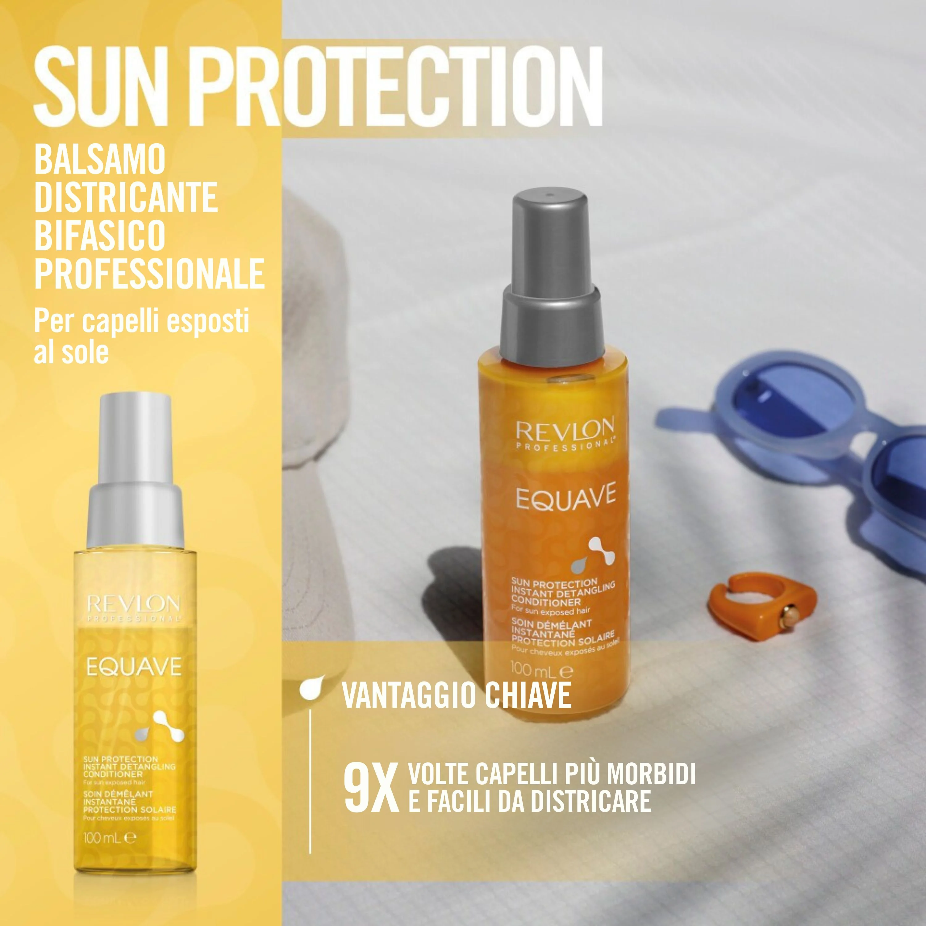 Revlon Equave Sun Protection Conditioner 100 ml Bifasico capelli districante protezione UV