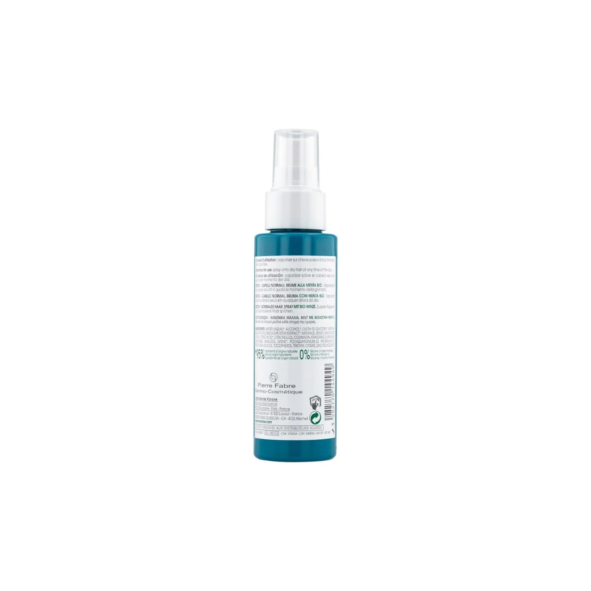 Klorane Spray Purificante Menta Acquatica Bio 100 Ml Capelli Normali
