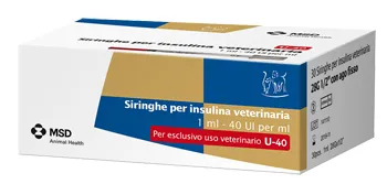 Siringa Insulina Uso Veterinario Msd-Ah 30 Siringhe 40 Ui/Ml