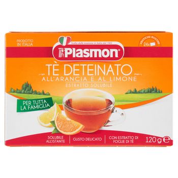Plasmon Tè Deteinato Arancia e Limone Estratto Solubile 24 Bustine 