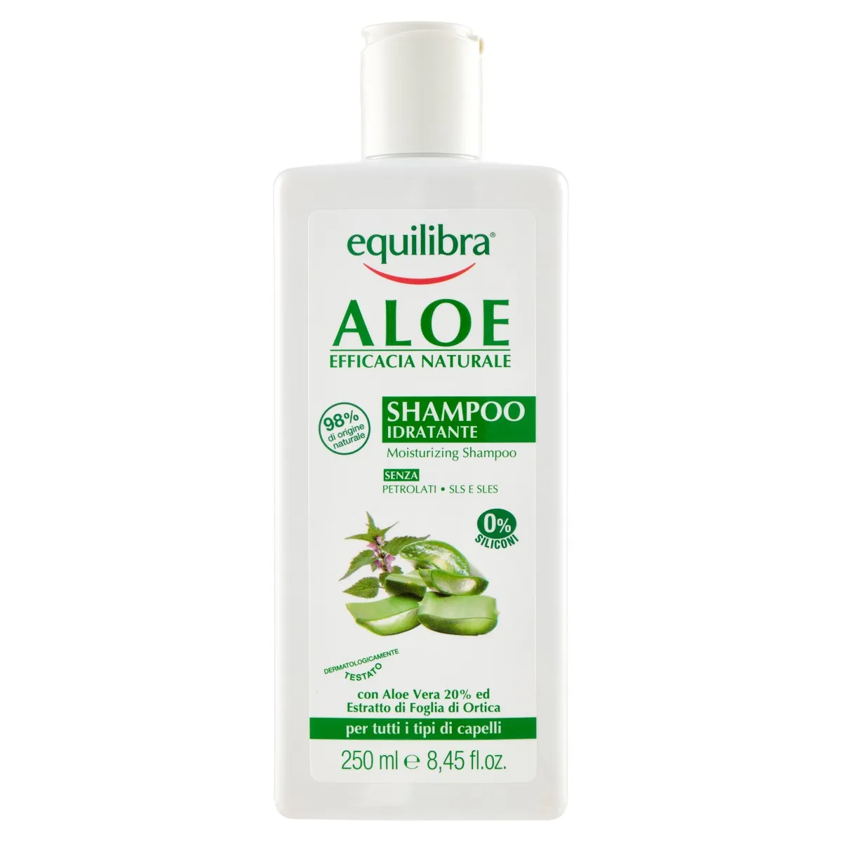 Equilibra Aloe Shampoo Idratante 200 ml Per tutti i tipi di Capelli
