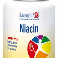 LongLife Niacin Integratore Metabolismo Energetico 100 Compresse