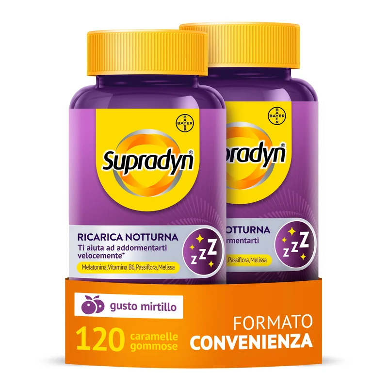 Supradyn Ricarica Notturna 120 Caramelle Gommose Da 2,25 G Senza Glutine