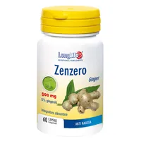 LongLife Zenzero 500 mg Integratore Antinausea 60 Capsule