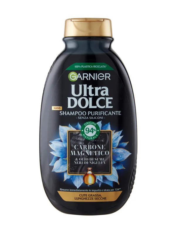 Garnier Ultrad Sh Purif 250 ml Shampoo Purificante per Capelli Grassi
