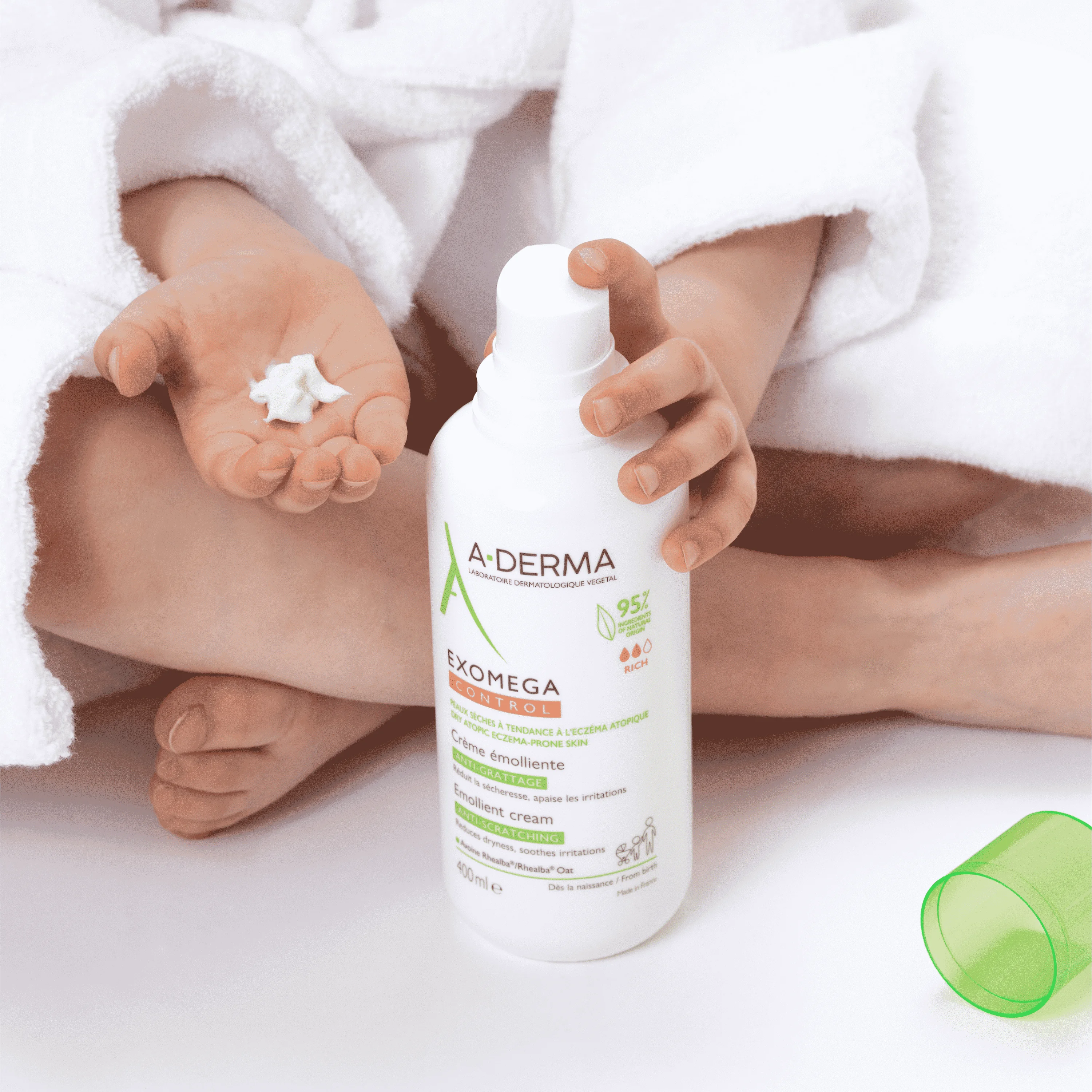 A-Derma Exomega Control Crema Emolliente  Anti-grattage 400 ml Pelle Secca a Tendenza Atopica