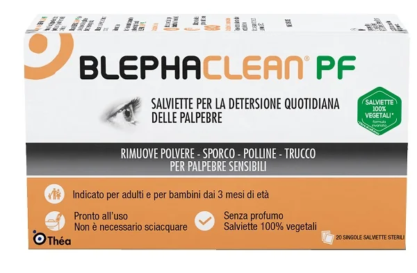 Blephaclean Pf Salviette Detersione Quotidiana Palpebre 20 Pezzi Senza Profumo
