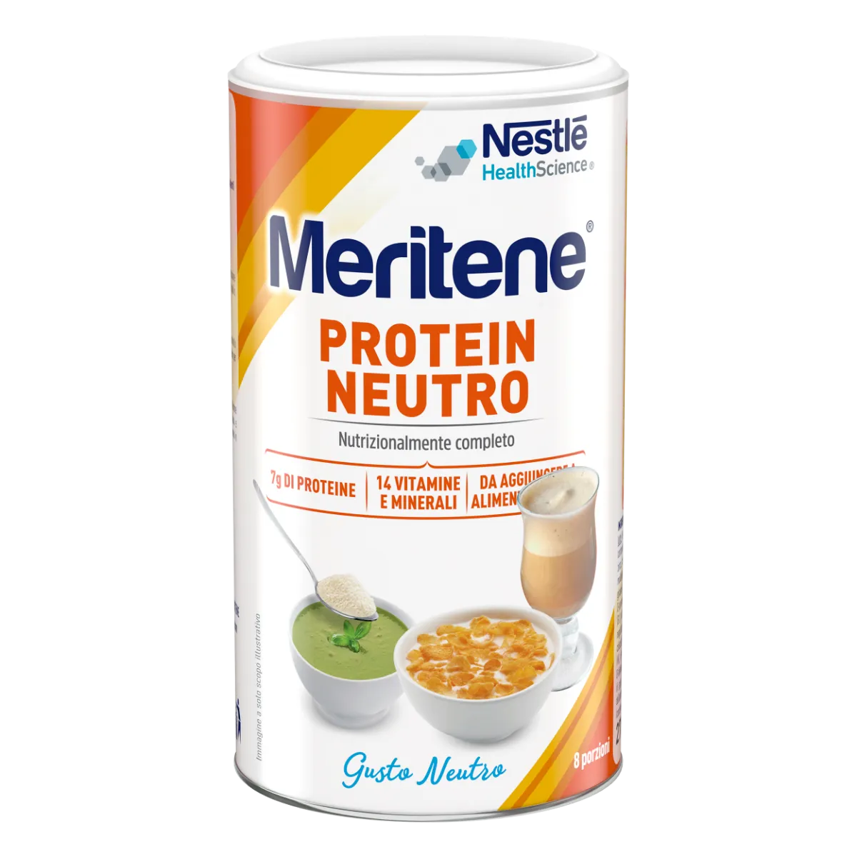 Meritene Protein Neutro Polvere Integratore Proteine Vitamine e Minerali 270 g Iperproteico