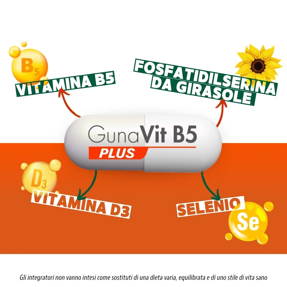 Gunavit B5 Plus 30 Capsule Stanchezza Fisica e Mentale