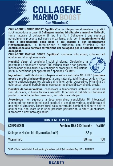 Collagene Marino 14 Stick Integratore per Pelle, Capelli e Unghie
