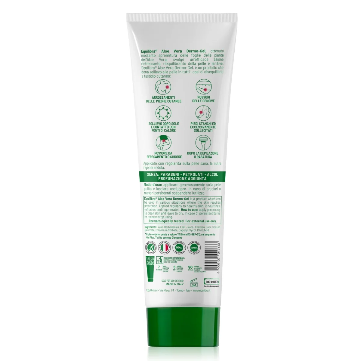 Equilibra Aloe Vera Dermo Gel 300 Ml Benessere Cutaneo