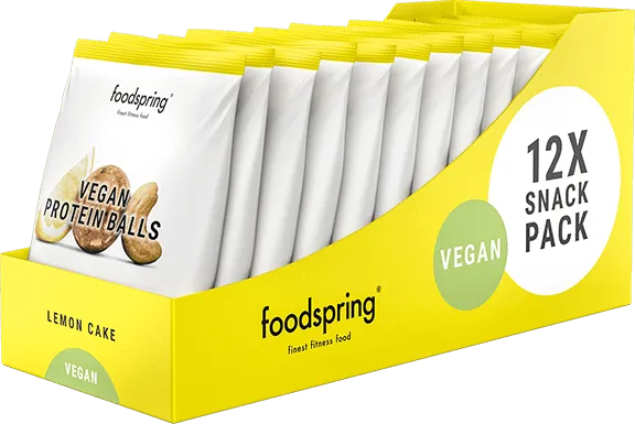 Foodspring Protein Balls Vegane Torta Limone 40 g Snack Gustoso