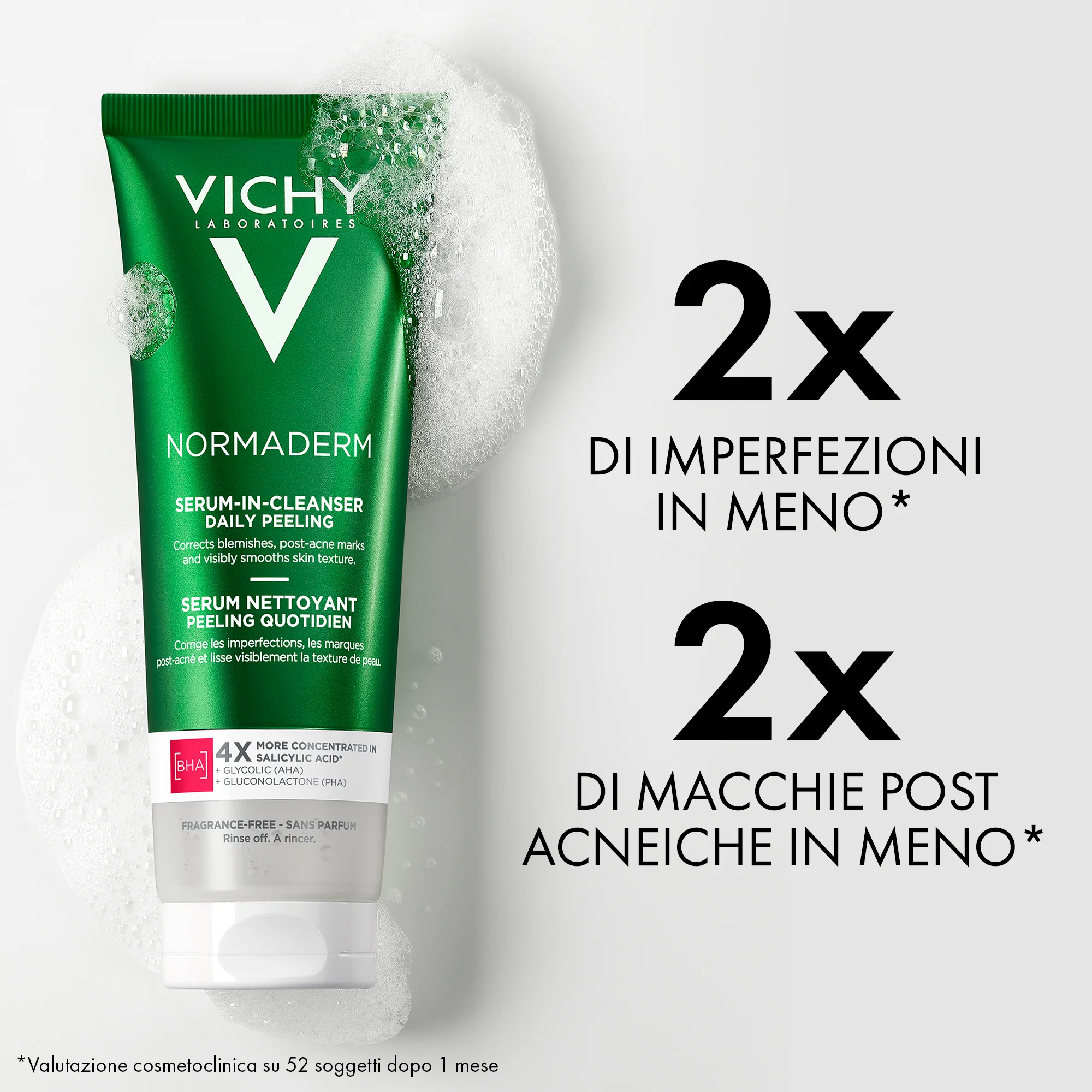 Vichy Normaderm No Peel Cleanser 125 Ml Detergente viso delicato