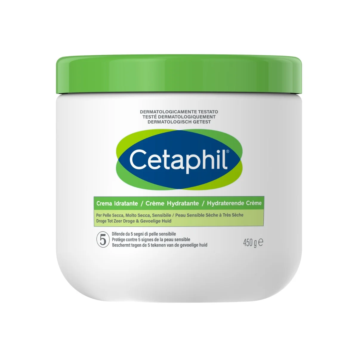 Cetaphil Crema Idratante 450 g Pelle Secca Viso e Corpo