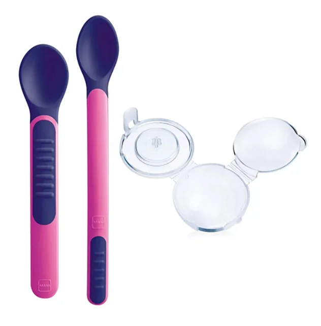 Mam Heat Sensitive Spoons&Cover Femmina Alimentazione bambini