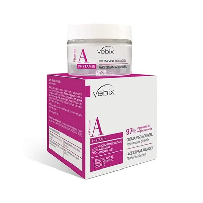 Vebix Phytamin Active Crema Viso Aquagel 50 ml Rinfrescante ed Emolliente