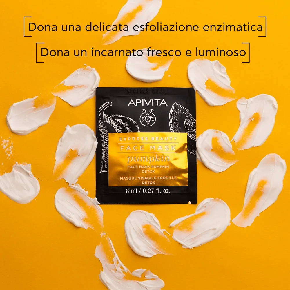 Apivita Express Pumkin 2 X 8 Ml Maschera Viso Detossinante