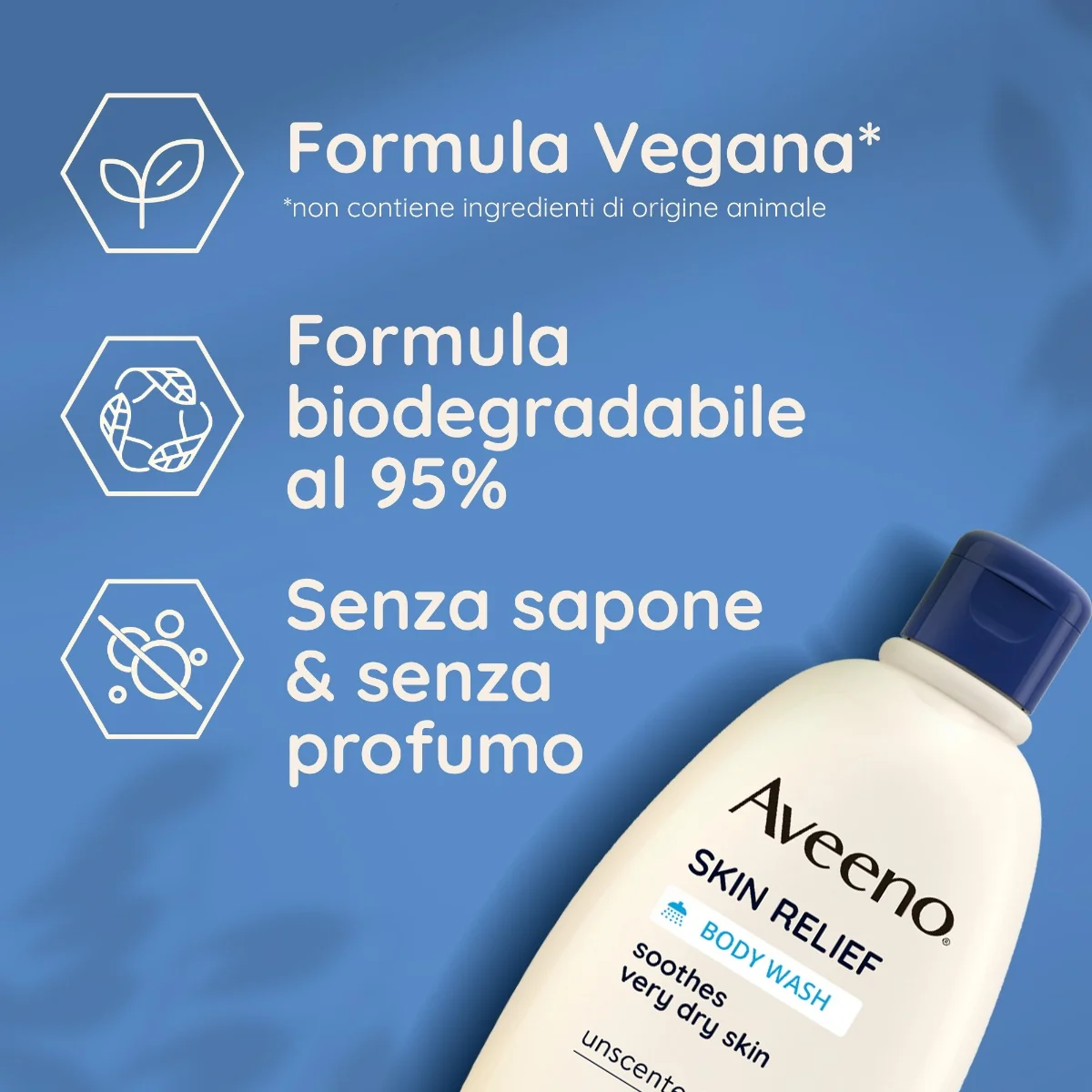 Aveeno Skin Relief Wash Bagno Doccia Lenitivo 500 Ml Formula Vegana