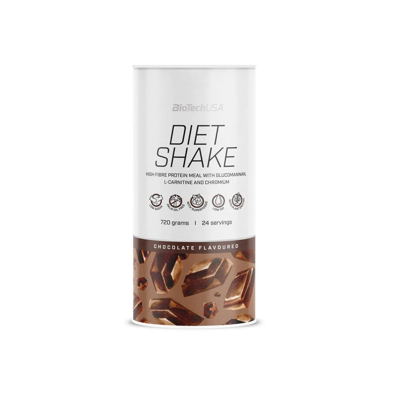 Biotechusa Diet Shake Cioccolato 720 g Controllo del Peso