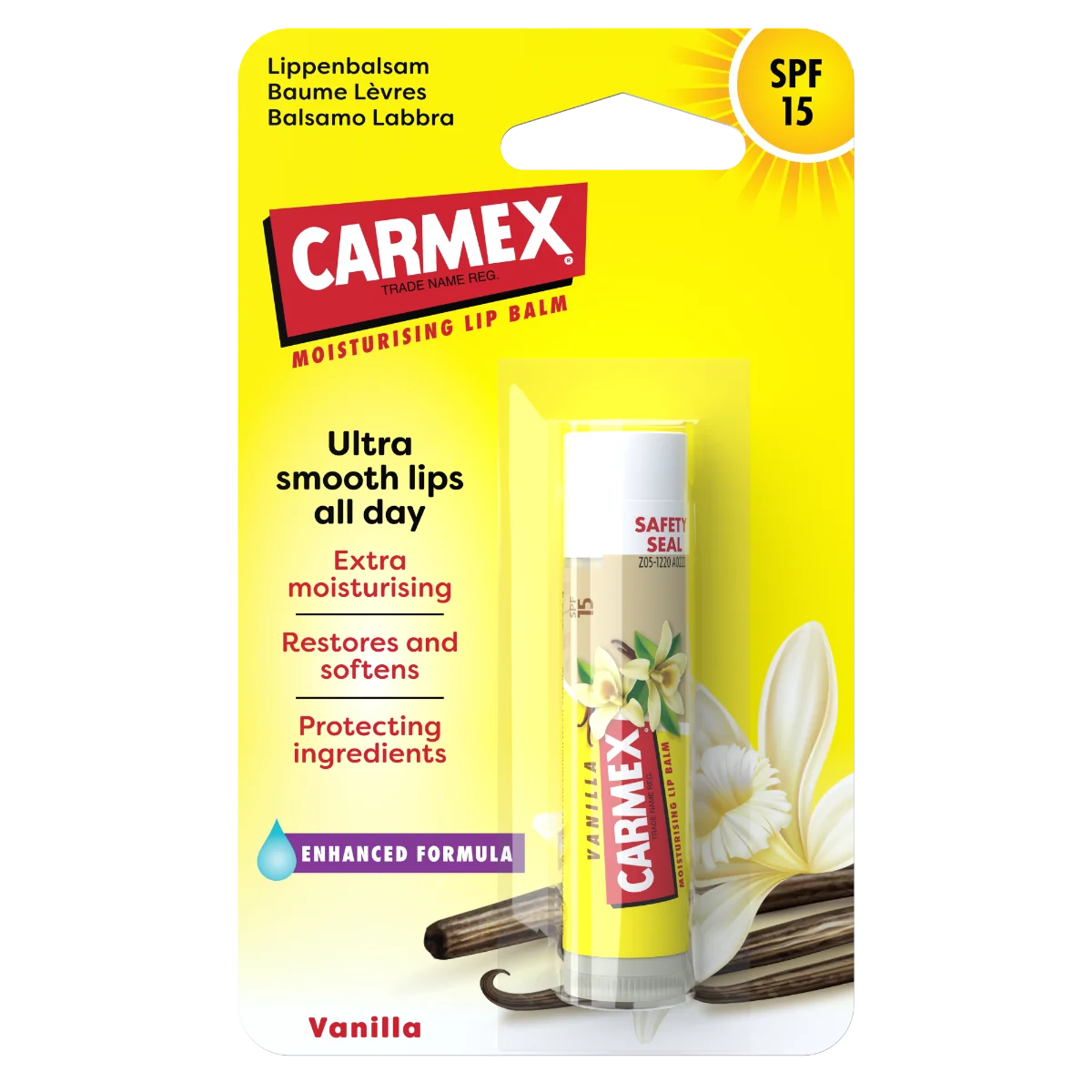 Carmex Balsamo Labbra Vaniglia 4,25 g Idrata e Protegge
