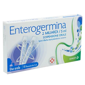 Enterogermina 2 Miliardi Soluzione Orale 10 Flaconcini Contro la Diarrea