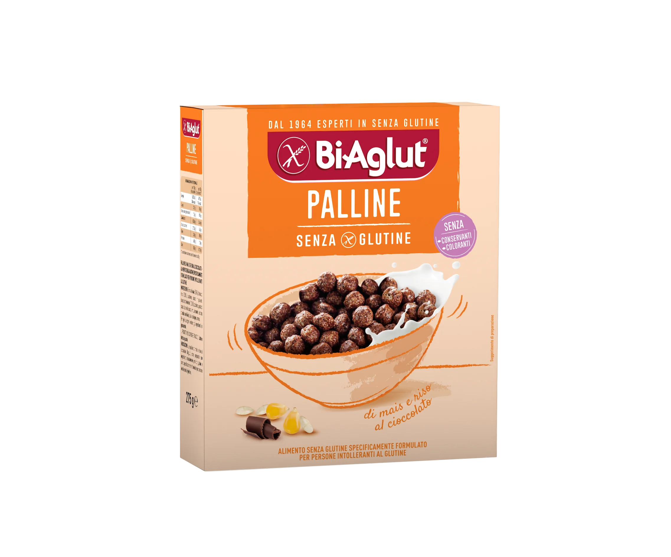 Bi Aglut Senza Glutine Palline Cioccolato 275 g Ideali per Colazione