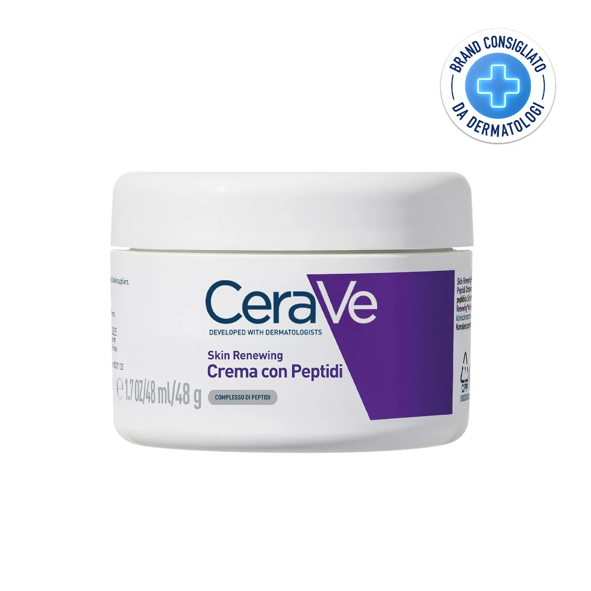 Cerave Skin Renewing Crema Viso con Peptidi 48 ml Idratazione