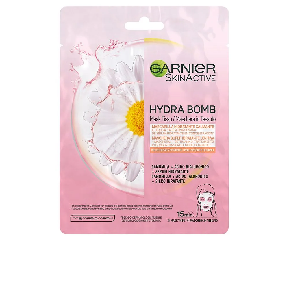 Maschera Tessuto Garnier Hydrabomb Pss 32g Idratazione Intensa e Rinfrescante