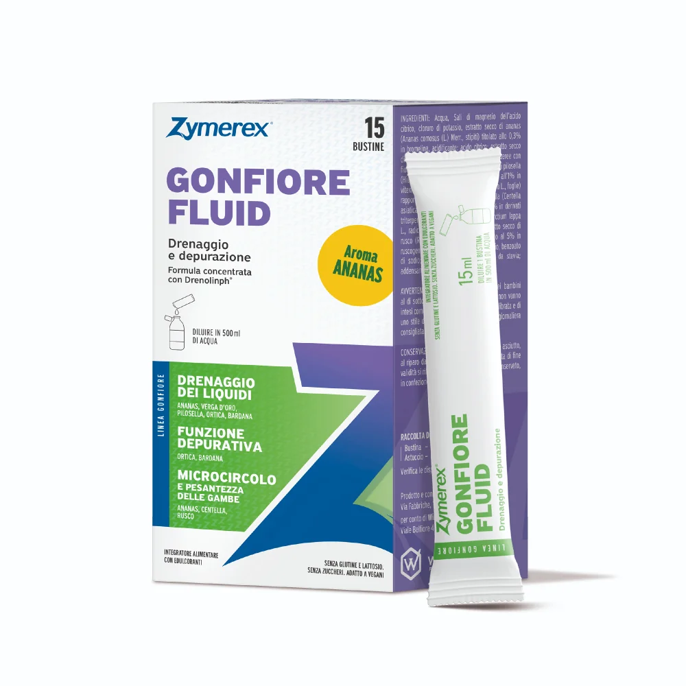 Zymerex Gonfiore Fluid 15 Bustine Gonfiore e Gambe Pesanti