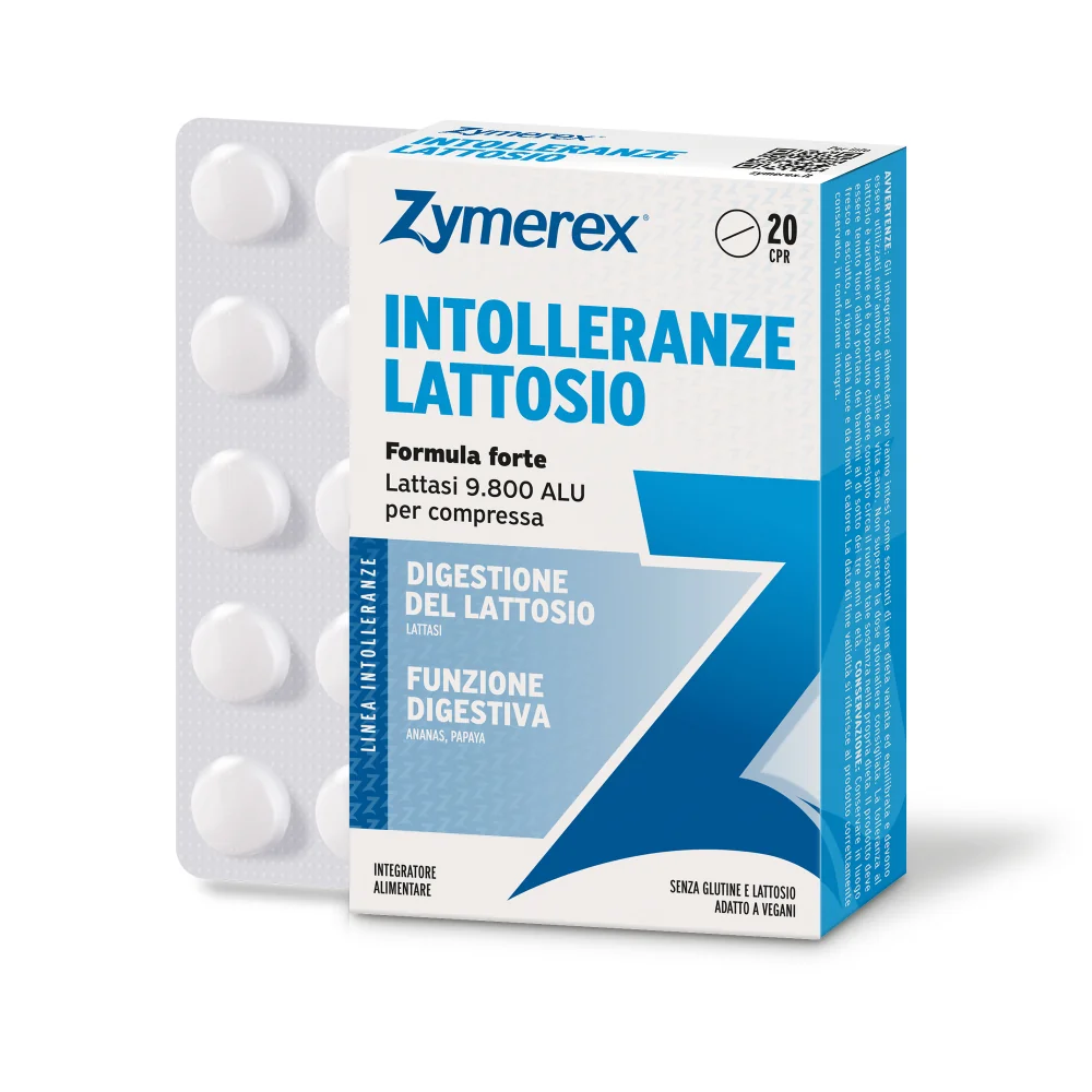 Zymerex intolleranze Lattosio 20 Compresse Integratore per la digestione del lattosio