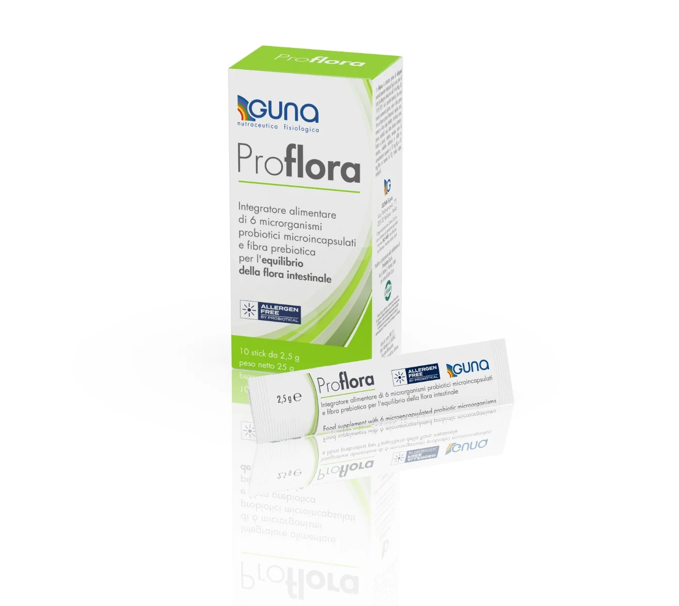 Guna Proflora Integratore di Fermenti Lattici 10 Bustine Equilibrio Flora Intestinale