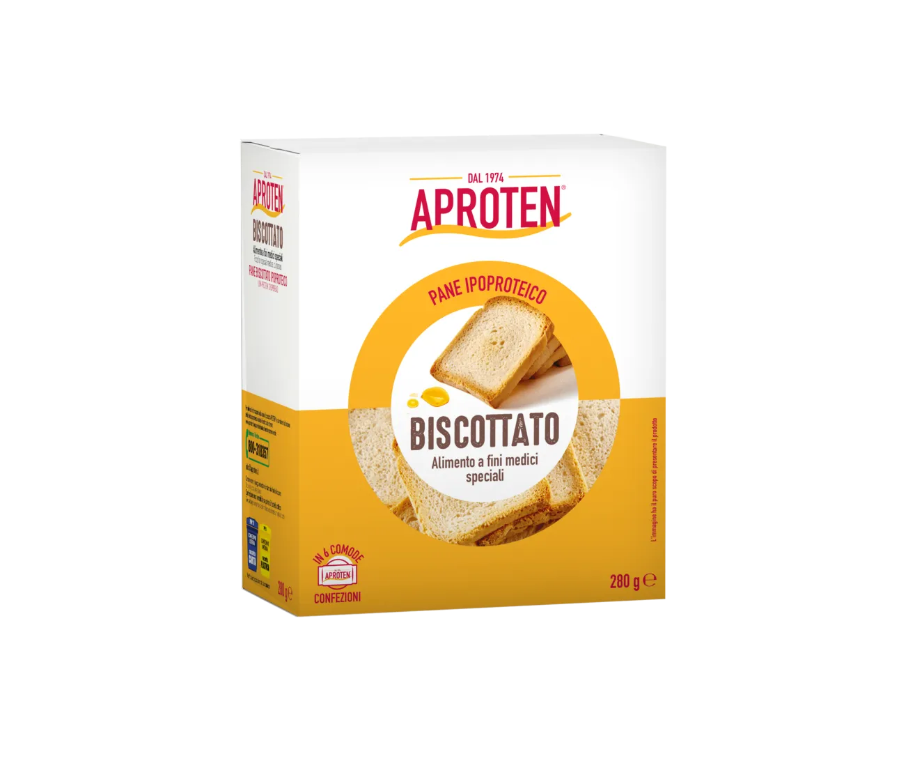 Aproten Pane Biscottato 280 g Fette