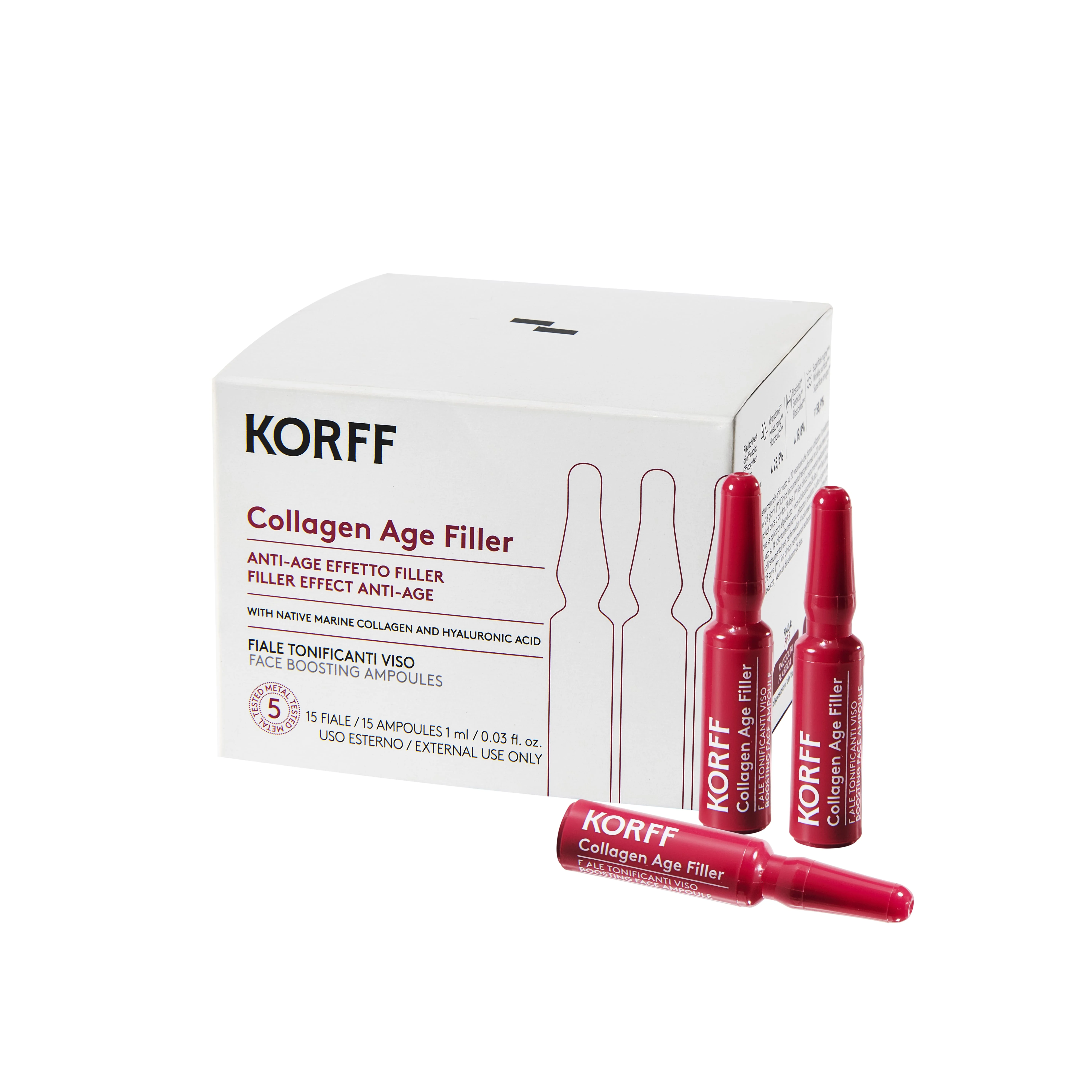 Korff Collagen Age Filler - Trattamento Anti-Age Tonificante Viso 15 fiale Azione Anti Age