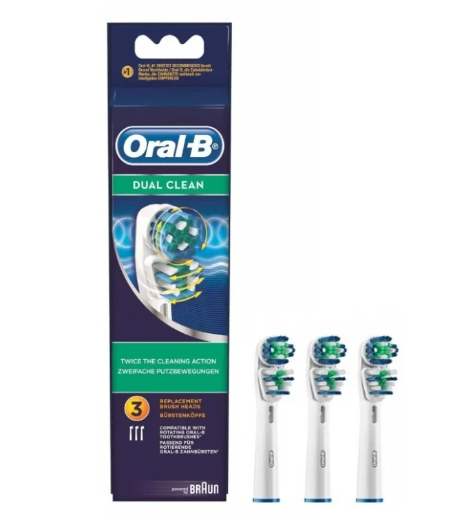 Oral-B Dual Clean Testine di Ricambio 3 Pezzi