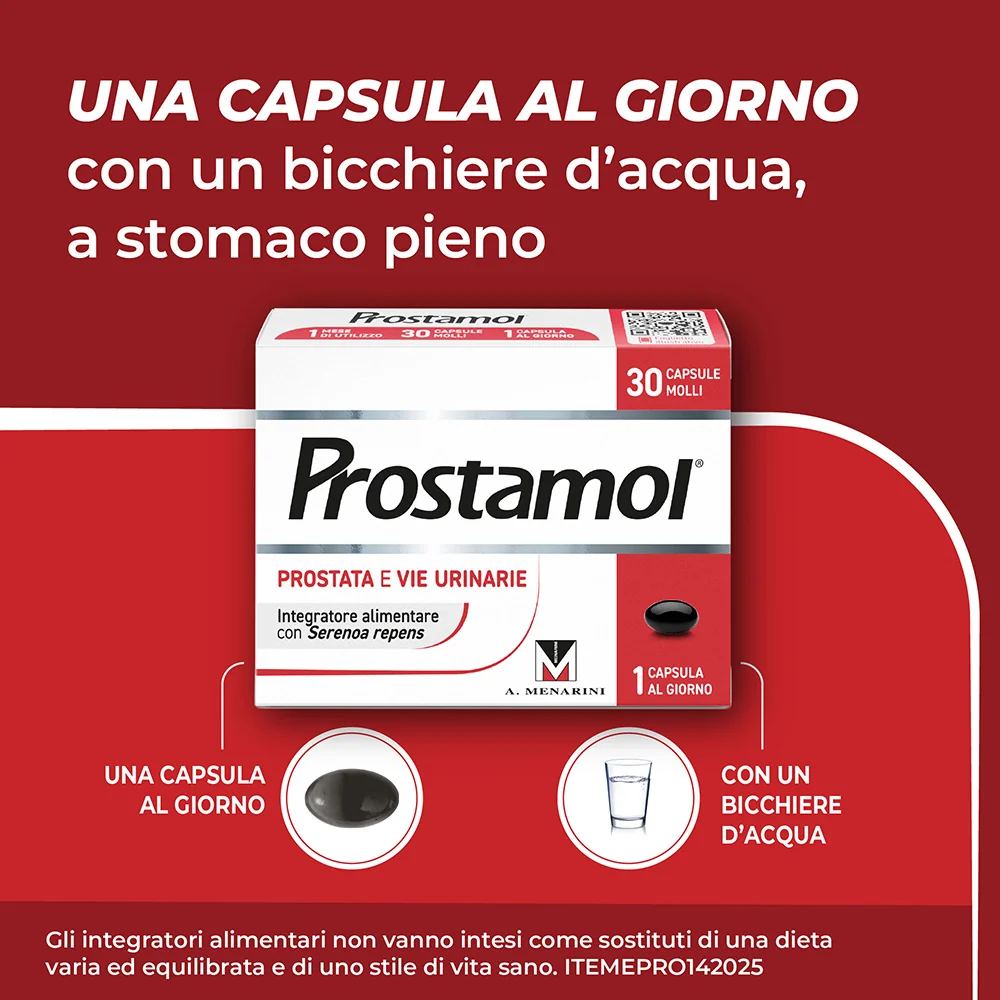 Prostamol 30 Capsule Molli Integratore Prostata e Vie Urinarie