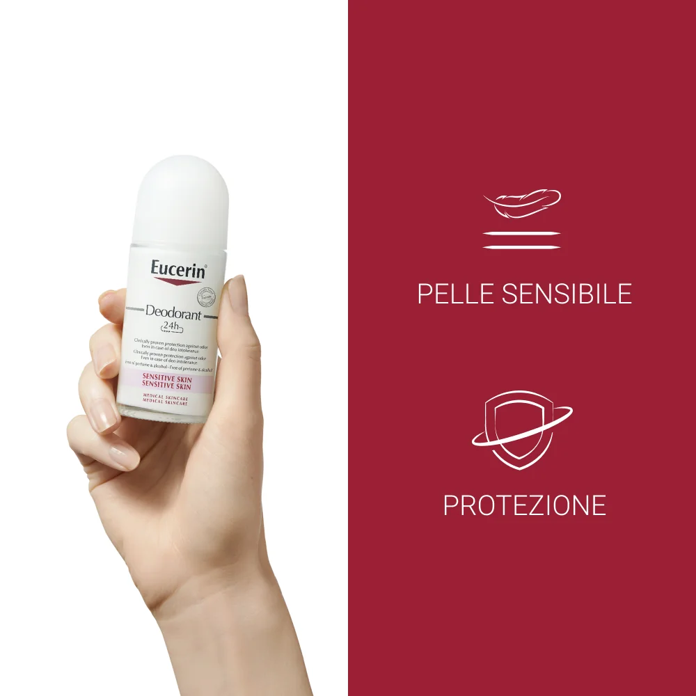 Eucerin Deodorante Roll-on 24h 50 ml Pelle Sensibile
