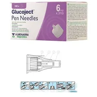 Glucoject Pen Needles 31G 6mm Aghi per Penne da Insulina 100 Pezzi
