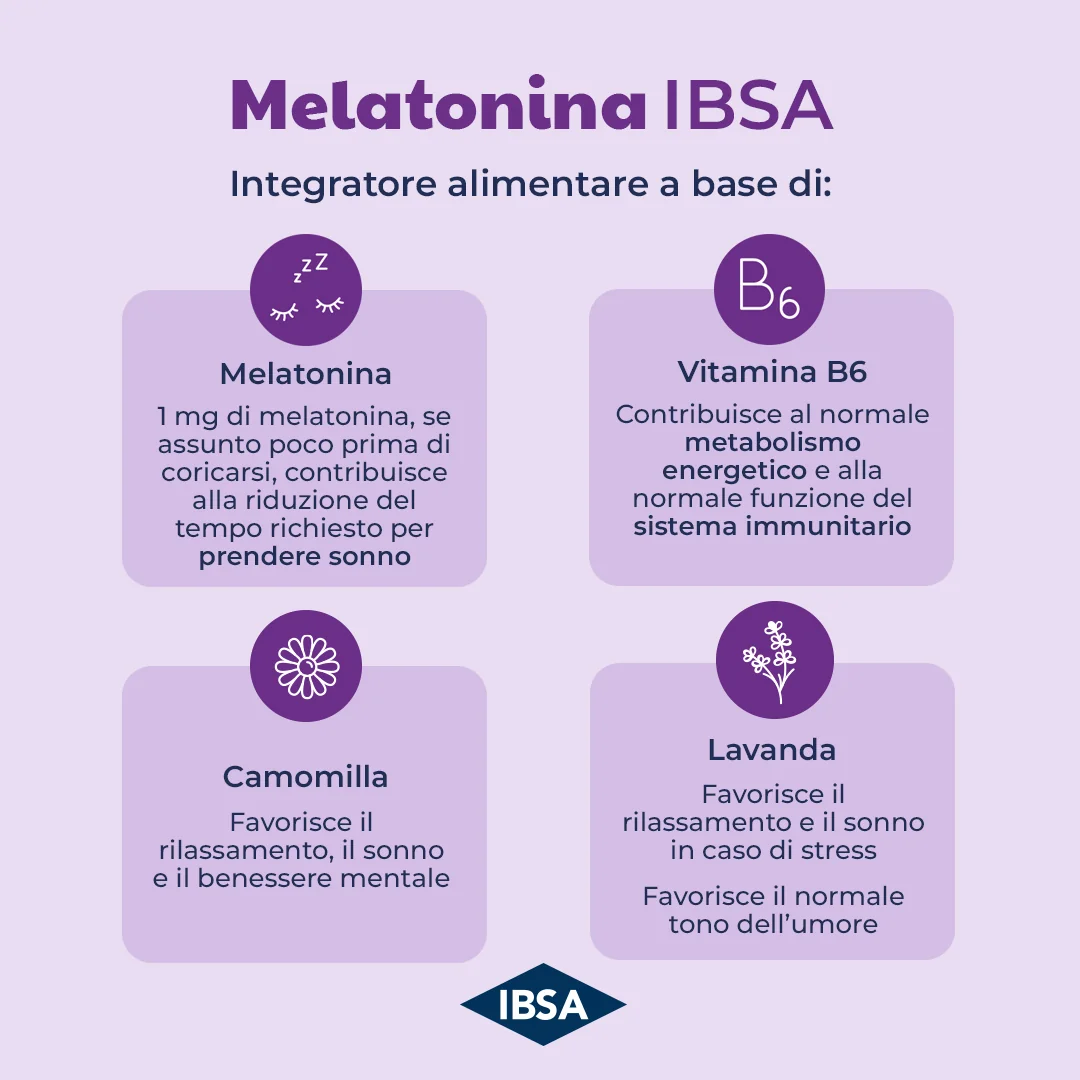 Melatonina Ibsa 30 Film Orali Stress e Insonnia