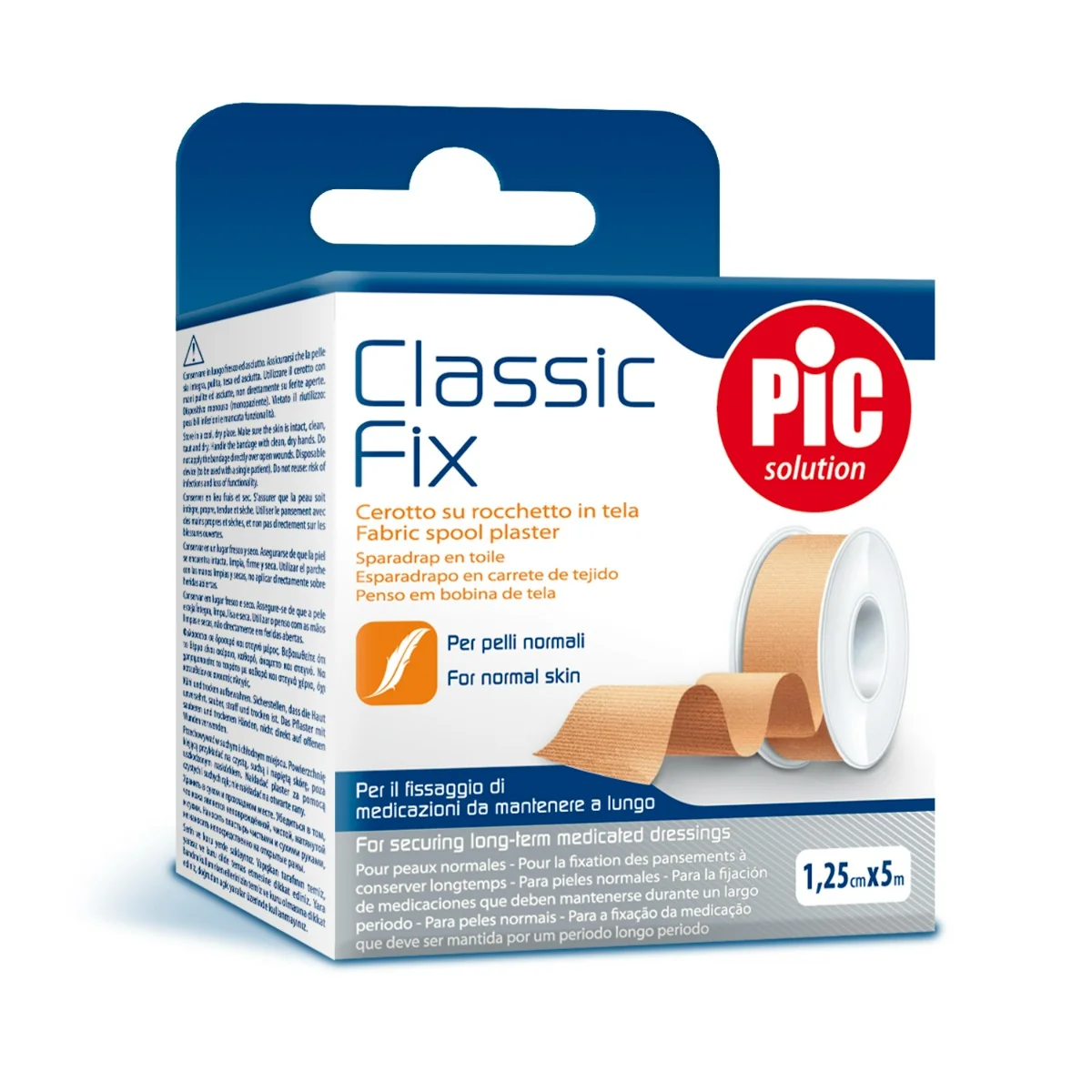 Pic Classic Fix Cerotto su Rocchetto in Tela 1,25 cm x 5 m Medicazione