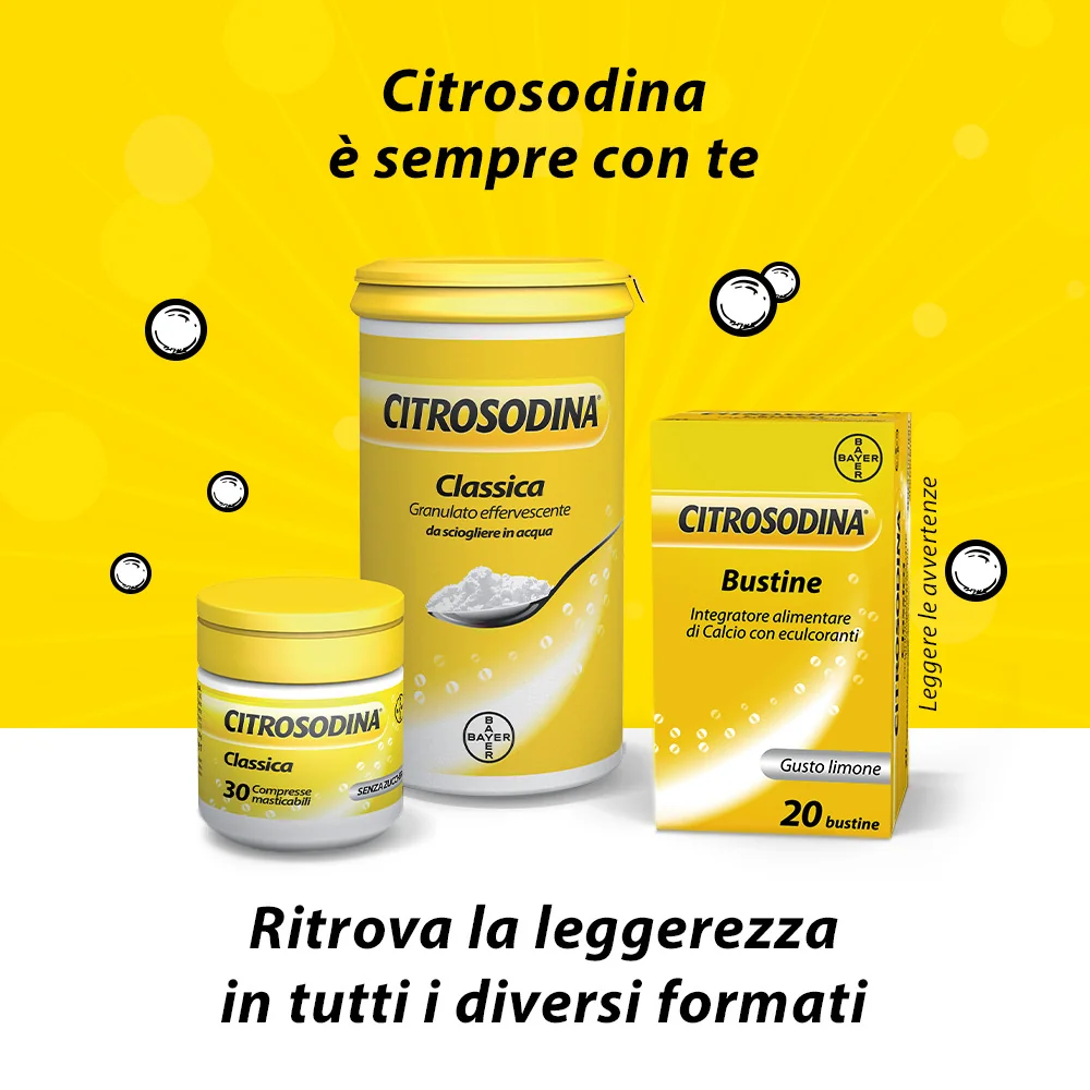 Citrosodina Masticabile Digestivo 30 Compresse Pesantezza di Stomaco