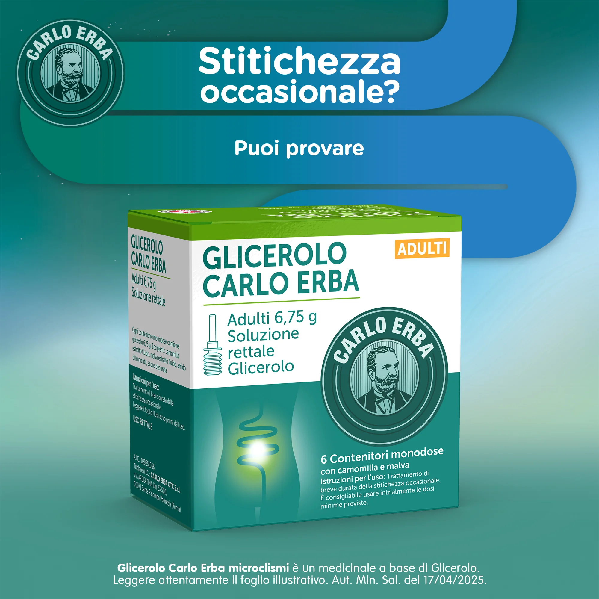 Carlo Erba Glicerolo Adulti 6 Clismi Stitichezza Occasionale