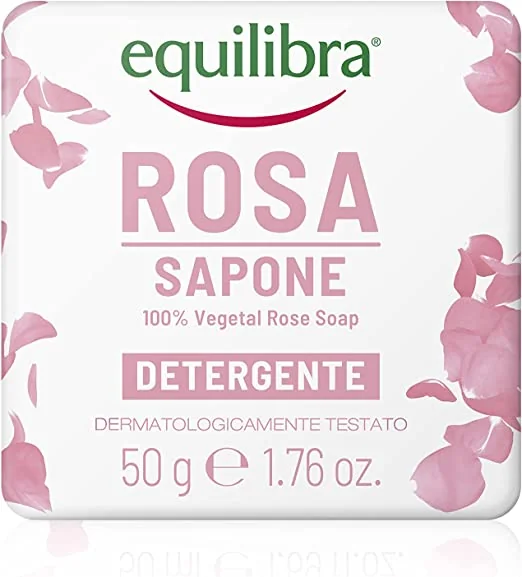 Equilibra Viso Kit Rosa Ialuronica Idratante Acqua Pura Rinfrescante 200 ml + Sapone Detergente 50 g + Crema Viso Idratante 75 ml