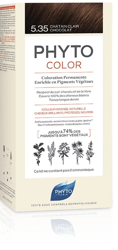 Phyto Phytocolor 5.35  1 Kit Colorazione Permanente Capelli - Colore Castano Chiaro Cioccolato