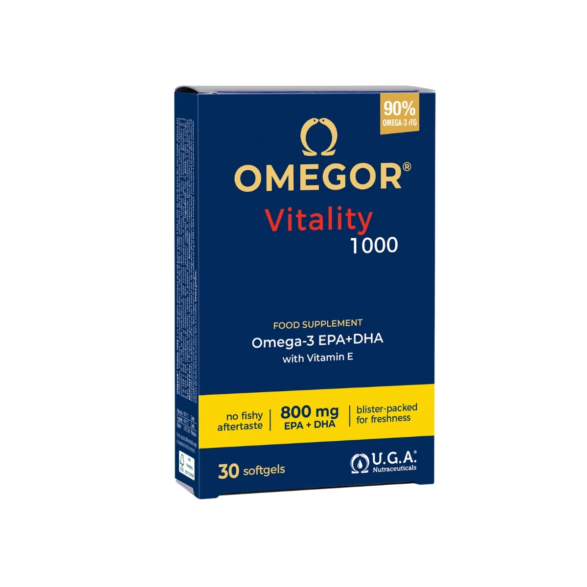 Omegor Vitality 1000 Integratore Omega3 EPA DHA 30 Capsule Molli
