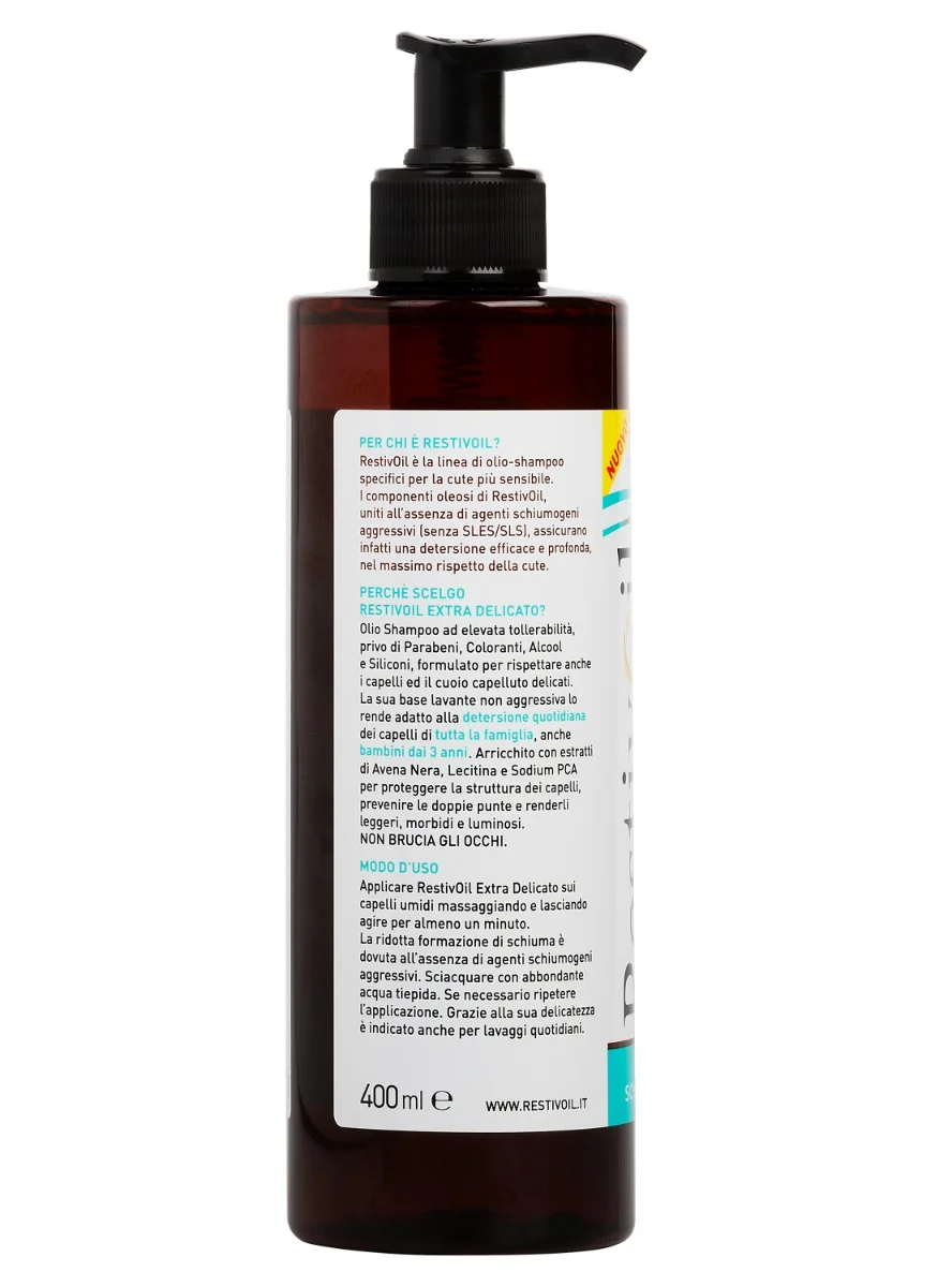 RestivOil Extra Delicato 400 ml Shampoo per Lavaggi Frequenti